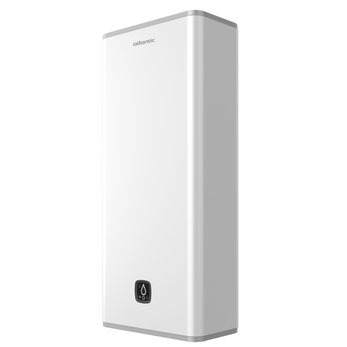 Chauffe-eau électrique Linéo compact multiposition connecté blanc 100L monophasé installation verticale ou horizontale côté gauche livré avec 2 raccords diélectriques 1/2 vers 3/4 Réf 157216