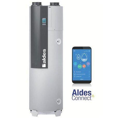 Chauffe-eau thermodynamique T.Flow Hygro+ 200 L Fan connecté maison individuelle - Réf 11023384