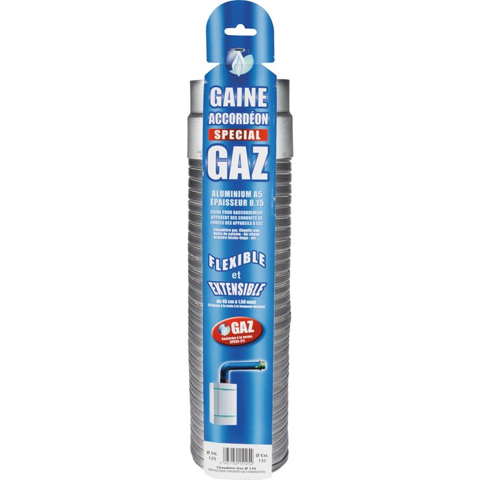 Gaine Alu Gaz + Raccord D 125