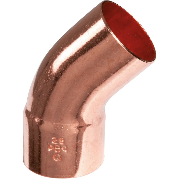 Coude 45Dge Cuivre Mf 28